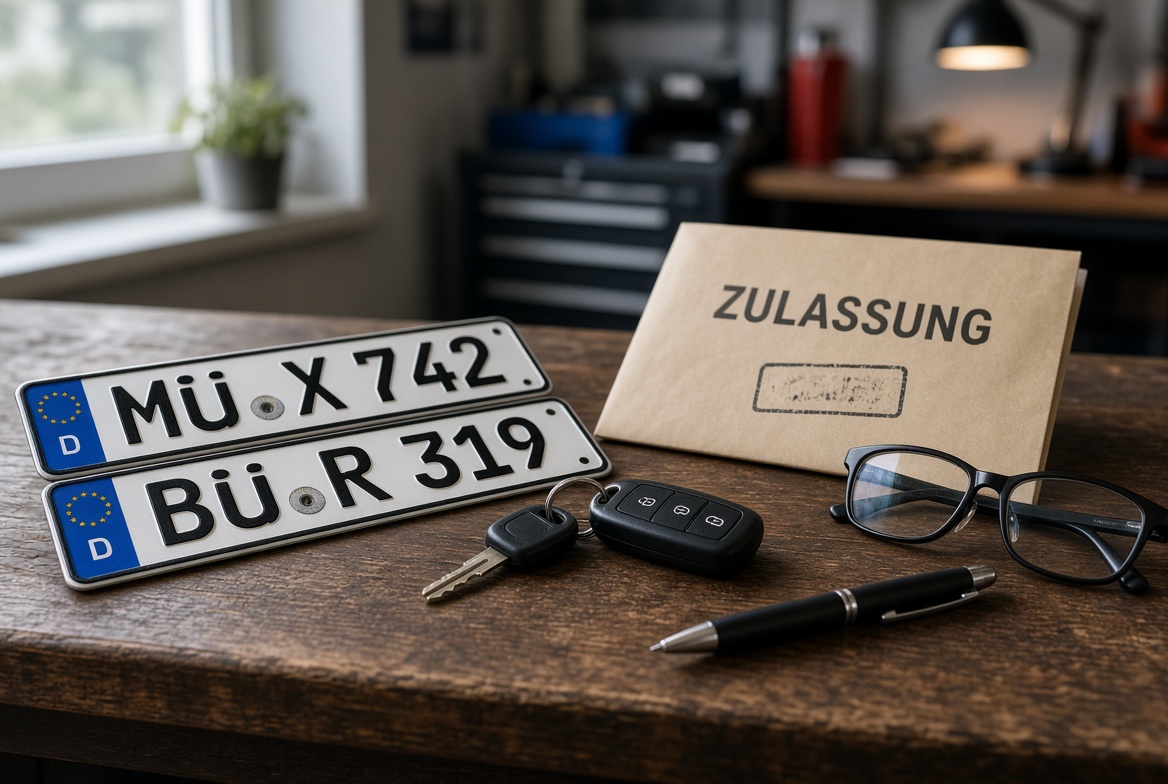 Kennzeichen und Zulassungsunterlagen